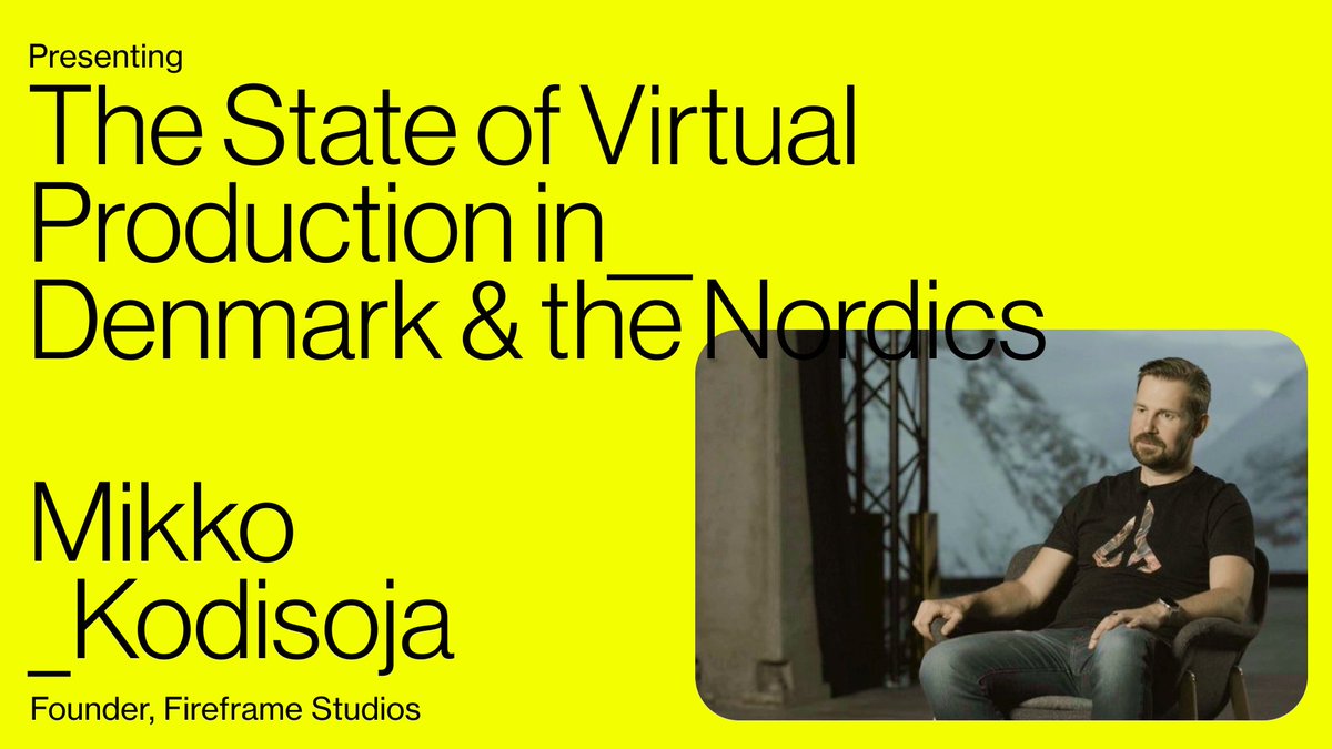 Mikko Kodisoja is the founder of Fireframe Studios – a cutting edge virtual production company with an ICVFX stage in Helsinki, the first of its kind in the Nordics. Join him on Oct. 13 as he discusses the state of virtual production in Denmark and the Nordics at PICTURE THIS_22.