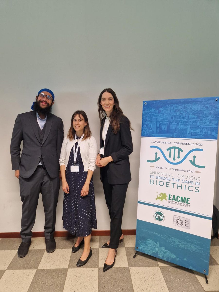 SocialBioLab's tweet photo. Congratulations to @one_phd student and Social Dimensions of Biomedicine Lab member @vorathep112 (left), who received the 2022 European Association of Centres of Medical Ethics (EACME) Paul Schotsmans Prize for the best submitted ECR abstract at the EACME conference in Varese! https://t.co/zYnkbUNUjI