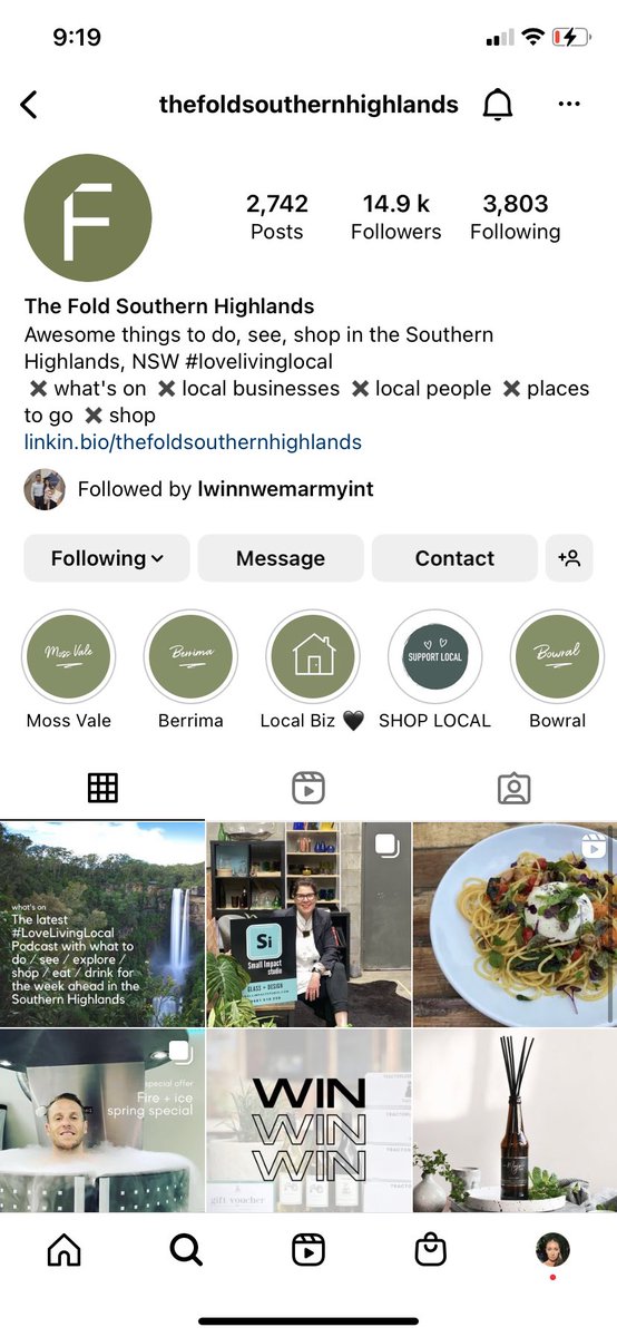 1Marotetini's tweet photo. Throughout my project development I have been greatly influenced by an account called ‘the fold southern highlands’. In looking at their account I’ve noticed a couple things. One being that their content changes in accordance to seasons. https://t.co/MjKKblQEKh