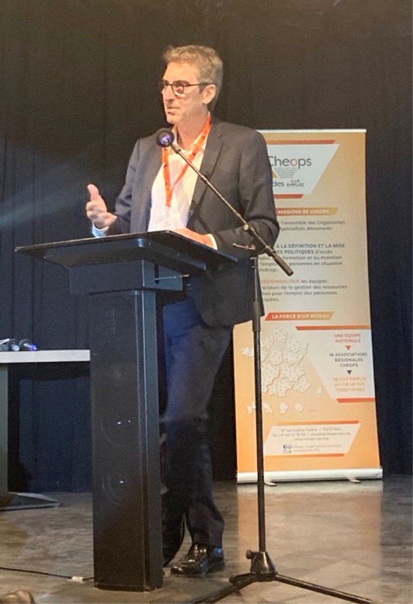 Congrès Cheops 2022: Intervention de Jean Bassères, DG @pole_emploi. « Je remercie les équipes pour la mise en place des LUA Lieu unique d’accompagnement.Nous arrivons à réduire les écarts entre les personnes en situation de handicap et les autres publics»