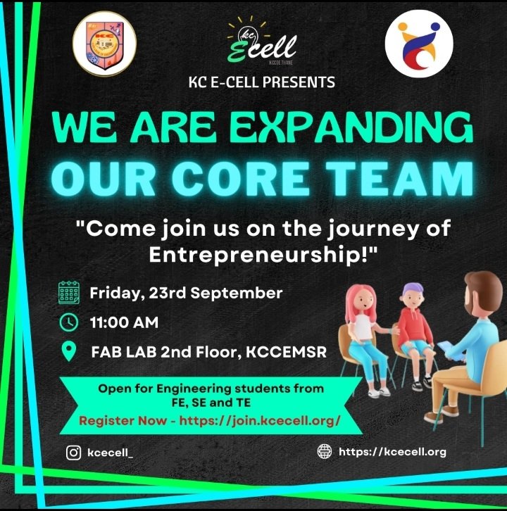 kcecell's tweet photo. Students who wish to join the E-Cell, here is your opportunity to work with one of the best Technical committees college has ever had.

YOU CAN APPLY FOR :
- Web/App Development
- Data Science 
- Design N Marketing
- Documentation
- IoT

Register Now: https://t.co/7A77CazVHU https://t.co/MR69VvC2X3
