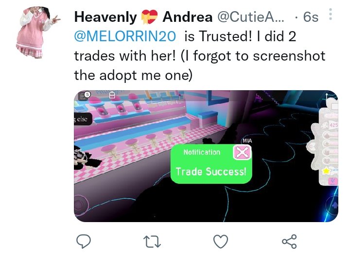 MELORRIN20's tweet photo. PROOF 40 TY FOR TRUSTING @CutieAndreaRBLX (ALWAYS NGF) https://t.co/cynjw2xD3f