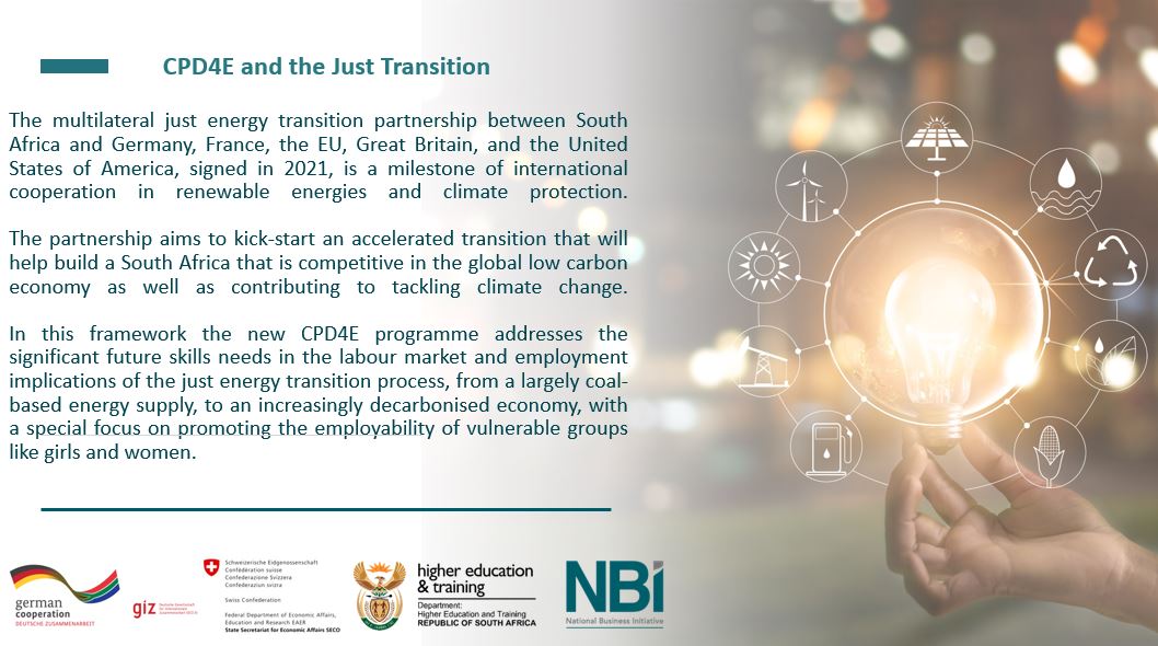 NBISA's tweet photo. This important partnership aims to facilitate an accelerated transition that will help build a South Africa that is competitive in the global low carbon economy as well as contributing to tackling climate change. @SECO_CH @giz_gmbh
#CPD4Elaunch
#CPD4E
#NBIEconomicInclusion https://t.co/IClkx2Fdn9