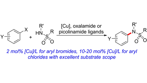 angew_chem's tweet photo. Cu-Catalyzed Coupling Reactions of Sulfonamides with (Hetero)Aryl Chlorides/Bromides (Ma) https://t.co/TXoPGz4GuJ https://t.co/6dqqa8ylLD