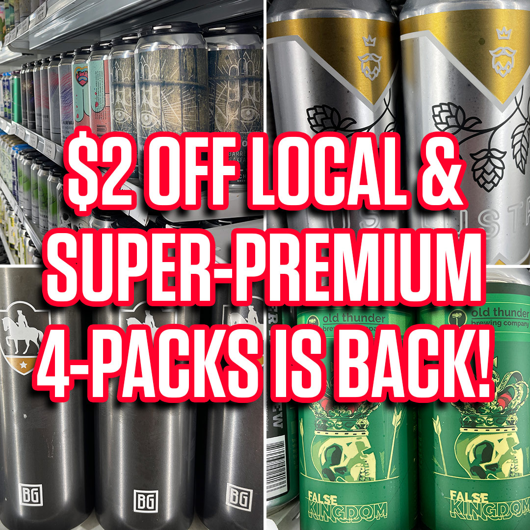 HamptonBeerPGH's tweet photo. #PittsburghBeer rules. And our #LocalBeer selection is the best in tahn. 🤌🏻
Come take $2 off EVERY local and super-premium four-pack in the store (yes, the deal stacks if you buy multiple four-packs) TODAY ONLY!
Again, this deal ends TONIGHT (Thursday) when we close at 9 PM. https://t.co/UUKemYgsVr