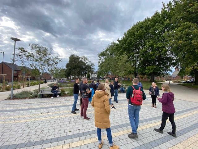 Really pleased to be able to show reps from the Municipality of Viimsi and Tallin SUDS in our West Gorton Sponge Park.