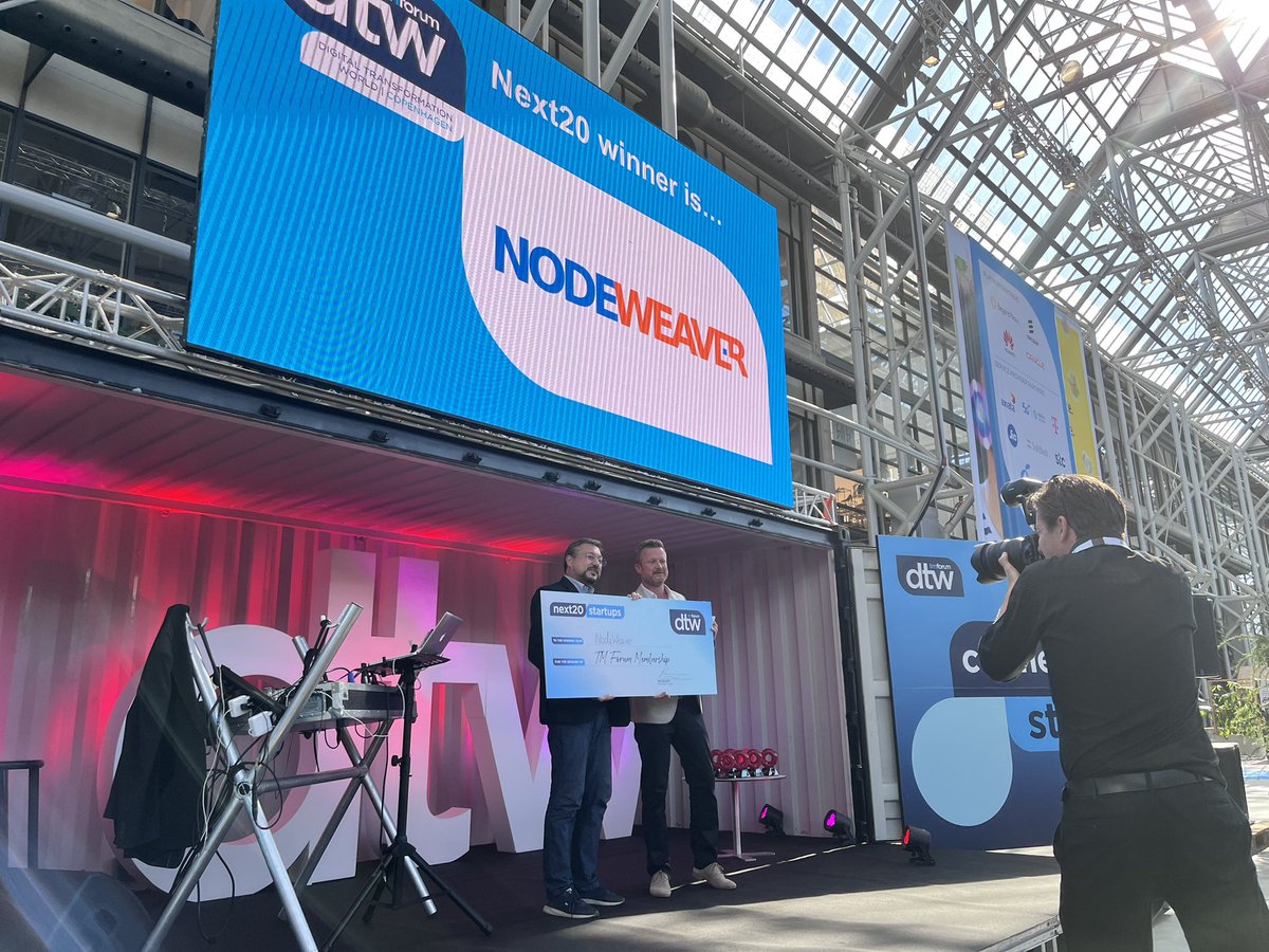 tmforumorg's tweet photo. Congratulations to @nodeweaver for winning Next20 in the Intelligent Networks category! https://t.co/7lFlttbMOF #TMFDigital #Startups #Telecommunications #Technology https://t.co/B6OrGzveDv