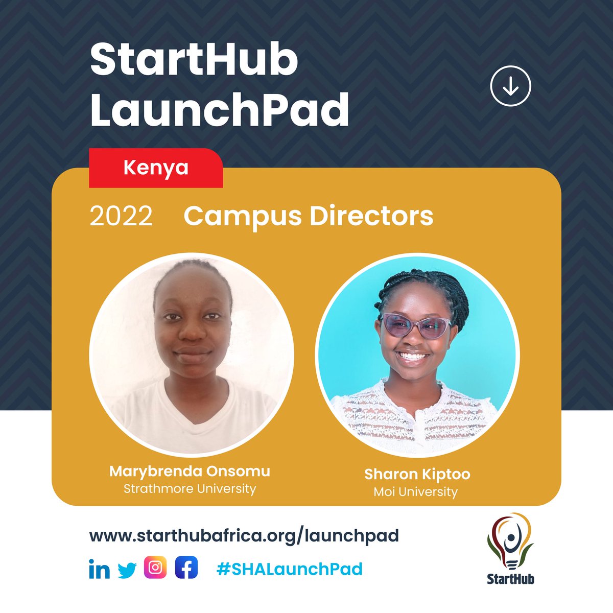 StartHubAfrica's tweet photo. We are excited to present to you our Campus directors from Kenya. This is an additional block to the entrepreneurship movement we are starting across African Universities.
#Kenya #SHALaunchPad #innovation #youths #entrepreneurship https://t.co/skb4aZmnlT