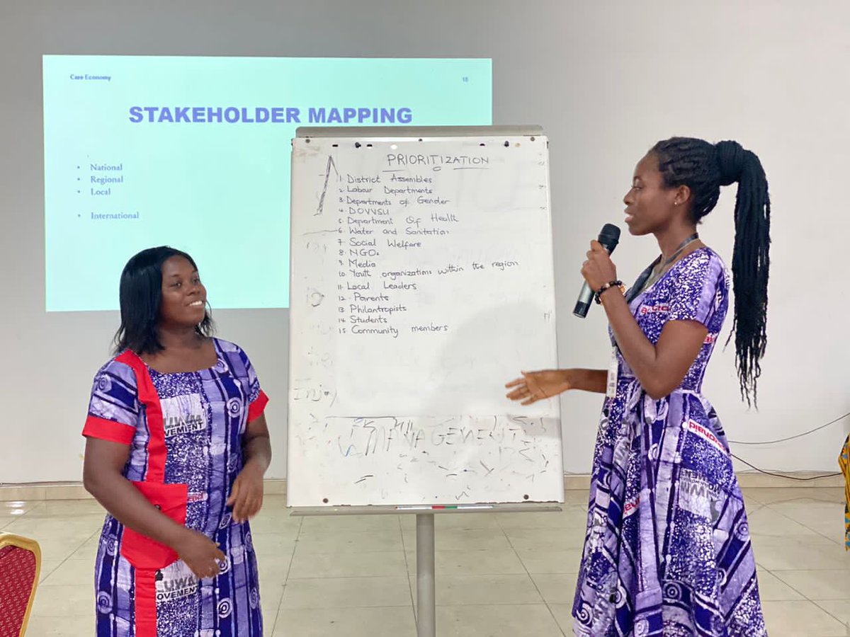 YoungUrbanWomen's tweet photo. Care Economy? Who is your target?
Our 3rd day discussion is stimulated around Care Economy! 
Mapping out key stakeholders to collectively drive the change &amp; forge impacts in communities and the world at large is essential to building a strong movement!💪🏾

#YUWMannualconference https://t.co/kQHNsRC6MP