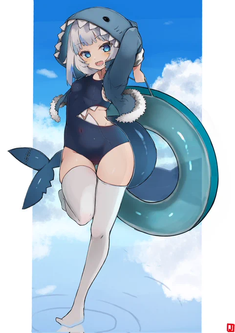 #夏が終わりそうだし今年描いた水着絵を貼ろう#gawrtぐらちゃん 