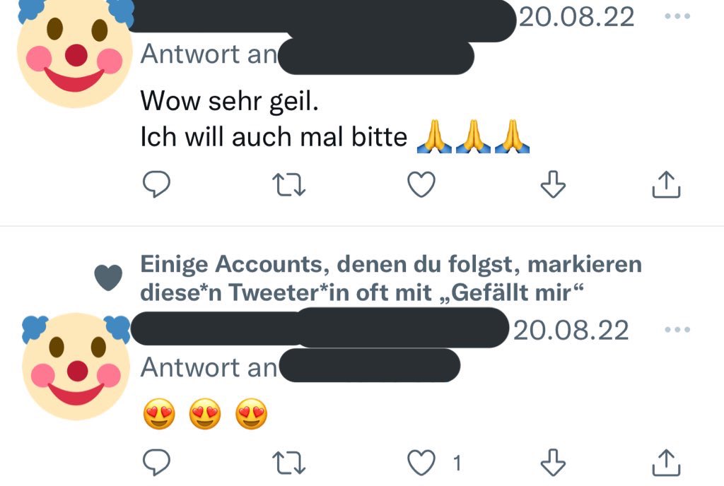 Goddess__Luna's tweet photo. Ich brech weg.🤮

Noch dümmer als die „Herrinnen“ die GANZ OFFENSICHTLICH FaceApp benutzen, sind die Sklaven, die nichts checken und sie anbeten.

Das Beste ist: ich kann dieses Bild benutzen ohne dass jemand weiß wer das ist. Mit FaceApp sehen eh alle 1:1 gleich aus. https://t.co/SDQETDbcRl