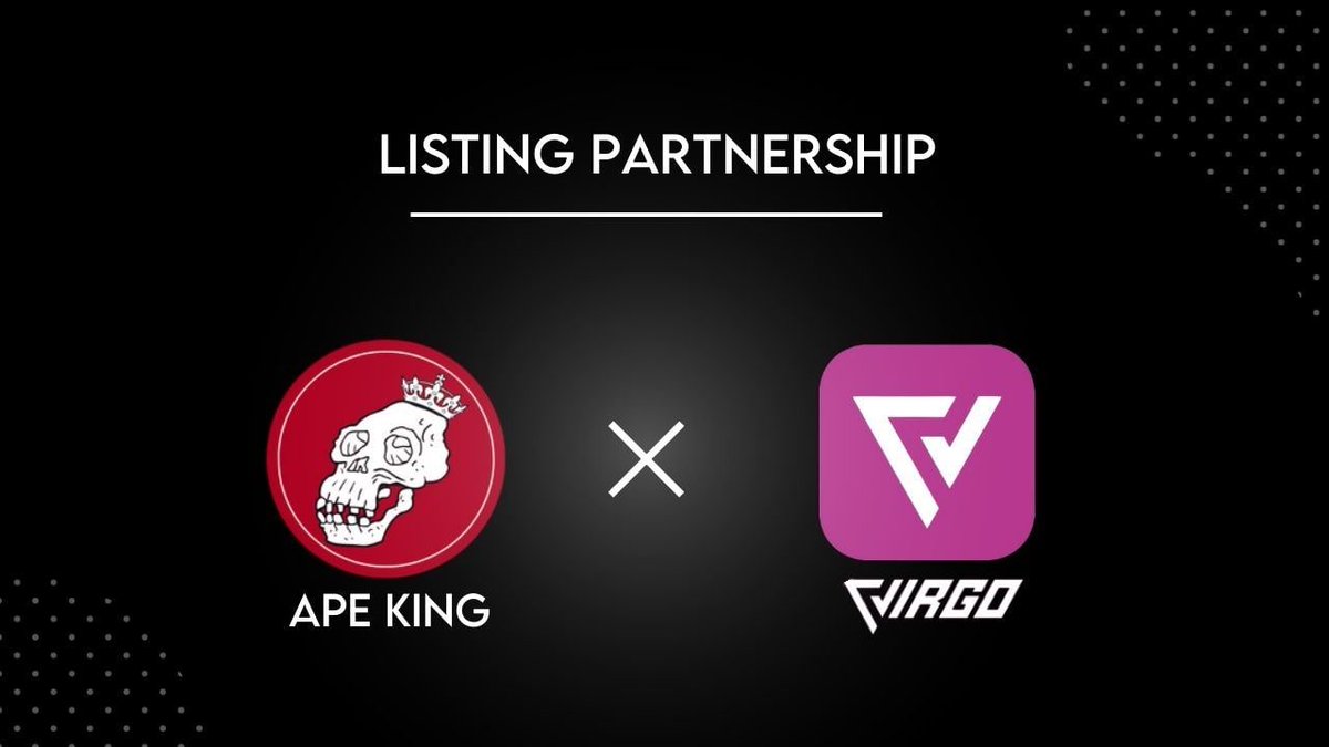 apekingtoken's tweet photo. Ape King is extremely delighted to announce our first listing partnership with @virgo_coin. Virgo offers an all-in-one decentralized wallet don't forget to check it.

@apekingtoken 🤝 @virgo_coin

#memecoin #cryptocurrency #x1000GEM #BSC #binance #BTC https://t.co/tDMFrN0k89