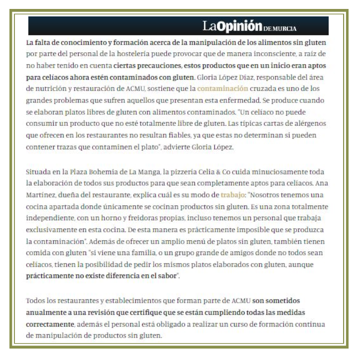 CeliayCo_'s tweet photo. Adiós verano🌞¡Qué bonitos recuerdos dejas!🥰 
El 28/08/2022 @diariolaopinion publicó un artículo en el que aparecimos junto a @CELIACOSMURCIA @FACEceliacos @facejoven 

Muy recomendable leer el artículo de la periodista Ana Rosique Molina https://t.co/Pko9EoefKv

#vivirsingluten https://t.co/5Yh1XyG74d