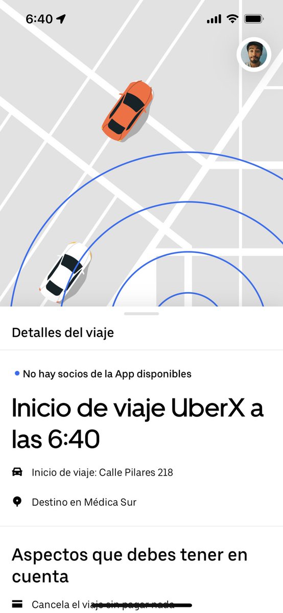 nicer_kaiser's tweet photo. A todo dar. No hubo disponibles para el viaje programado, pero ya que me cancelaron, para pedir uno a doble de precio sí hay conductores 😒 https://t.co/OWX4sG0OTG
