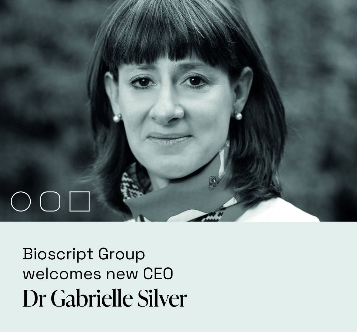A warm welcome to Dr Gabrielle Silver in her new role as CEO of Bioscript Group. 
Gabrielle is widely respected for her experience leading healthcare businesses and transforming groups with a customer-centric focus.
Read the full story here: lnkd.in/dFQajwWe
#welcome