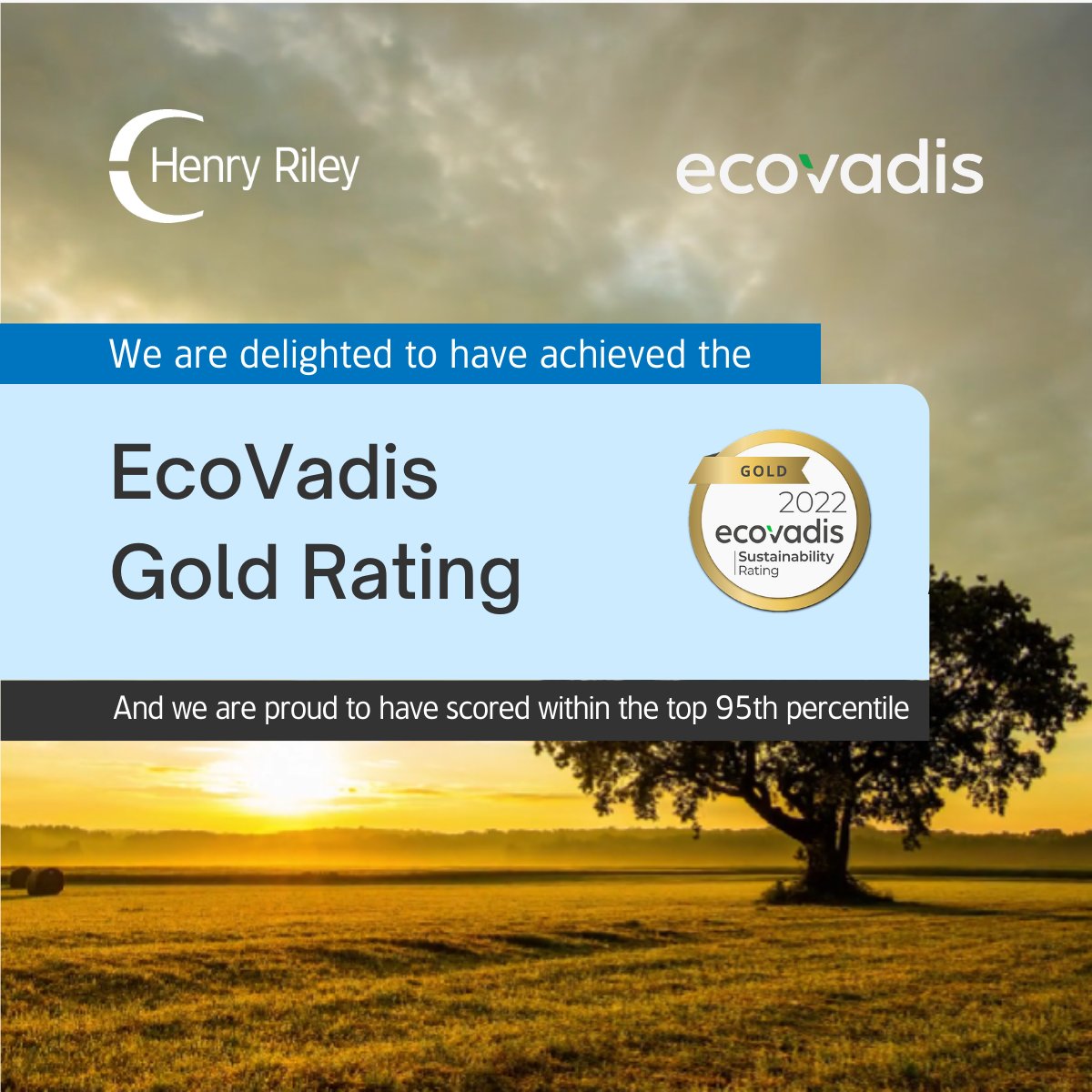 We're proud to announce that we have successfully retained @EcoVadis Gold status.
The results have shown an improvement overall and specifically in #Environment and #SustainableProcurement. We'll continue to stay in line with our value to be 'Ambitious: Never stop improving'.