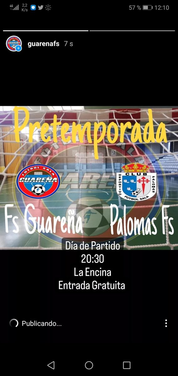 Esta noche el quinto partido se la pretemporada FS Guareña - CDFS Palomas #pretemporada