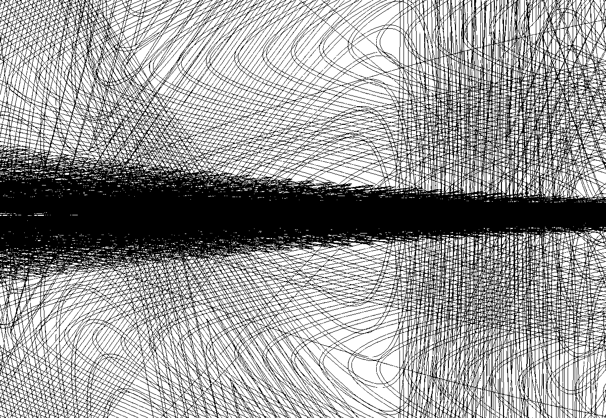 HOUSE_OFTHOUGHT's tweet photo. Wireframe details from a generative artwork created last year for a commission, using a series of formulas in thousands of repetitions #methodos #generativeart https://t.co/HXmWnf0pEv