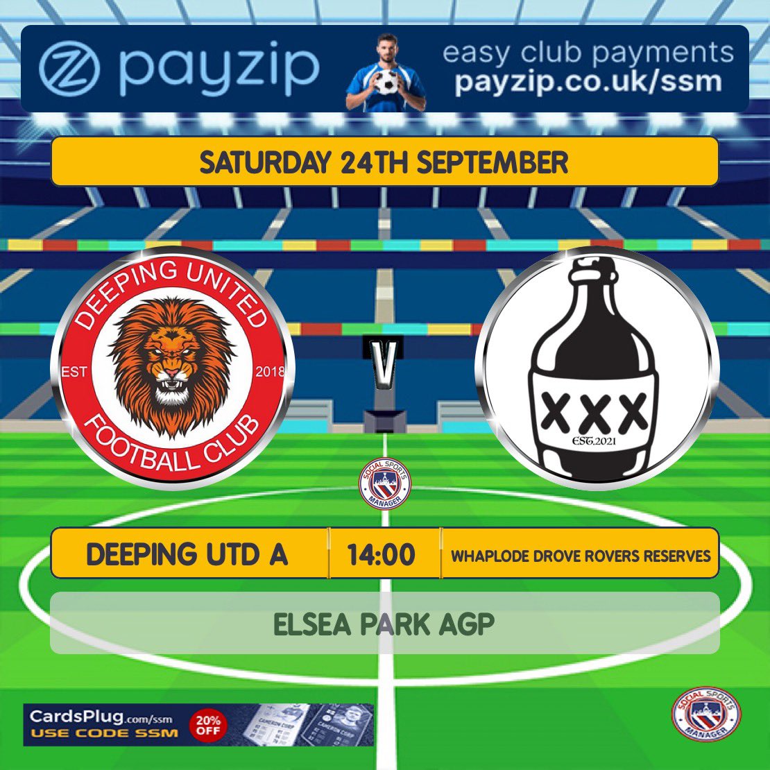 With this week hopefully being the last week before our regulars return from injury and holiday, we host whaplode drove who produced a great 1-0 win against Y.D.P in their first game together. Can’t be as bad as last weeks result so let’s kick on and get past these last few games