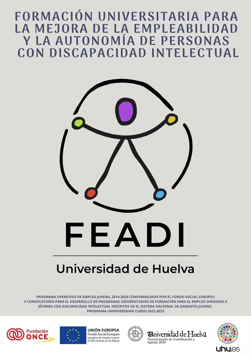 uhu_igualdad's tweet photo. 📣 Nos hace mucha ilusión anunciar que por segundo año consecutivo volvemos a impulsar FEADI!!
ℹ️ Si te interesa y necesitas más irformación no dudes en llamarnos o escribirnos a:
959 21 96 86/ 959 21 94 20
diversidad@uhu.es - unidad.igualdad@uhu.es
#uhu #feadi https://t.co/eVsxcjm0R7