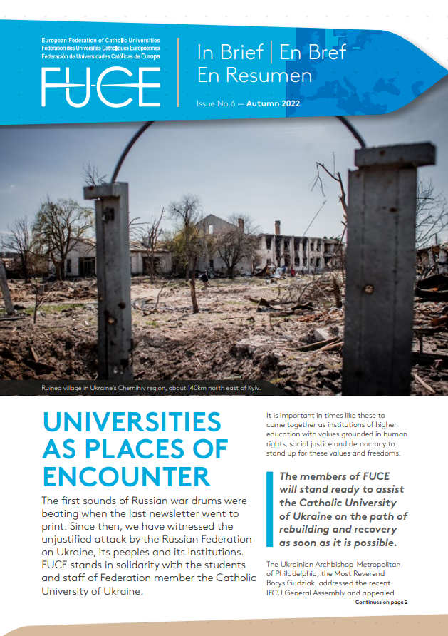 StPatsMaynooth's tweet photo. The autumn edition of the FUCE newsletter, In Brief, which includes a foreward from Rev. Prof. Michael Mullaney, President of SPPU and President of FUCE.
Visit: https://t.co/4snBWm8mJ2
#fuce https://t.co/CNWPGYyai7