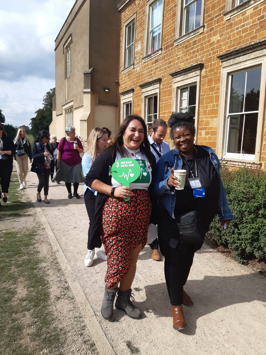 RachelMMcGrath's tweet photo. We're now onto a health and wellbeing walk around the beautiful grounds of @DelapreAbbey with our @NorthantsCF global goals ambassador for #unsdg3 #goodhealthandwellbeing @velvet_engine #communitycelebrationevent https://t.co/Gb2iftAGXV