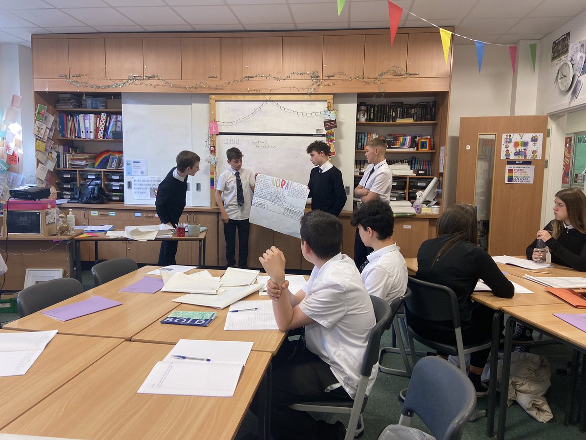 CglenEnglish's tweet photo. Well done to our 4B5 class for their presentations on characters in #BoldGirls for their N5 course #determination #ambition https://t.co/aF9UUXcGoo