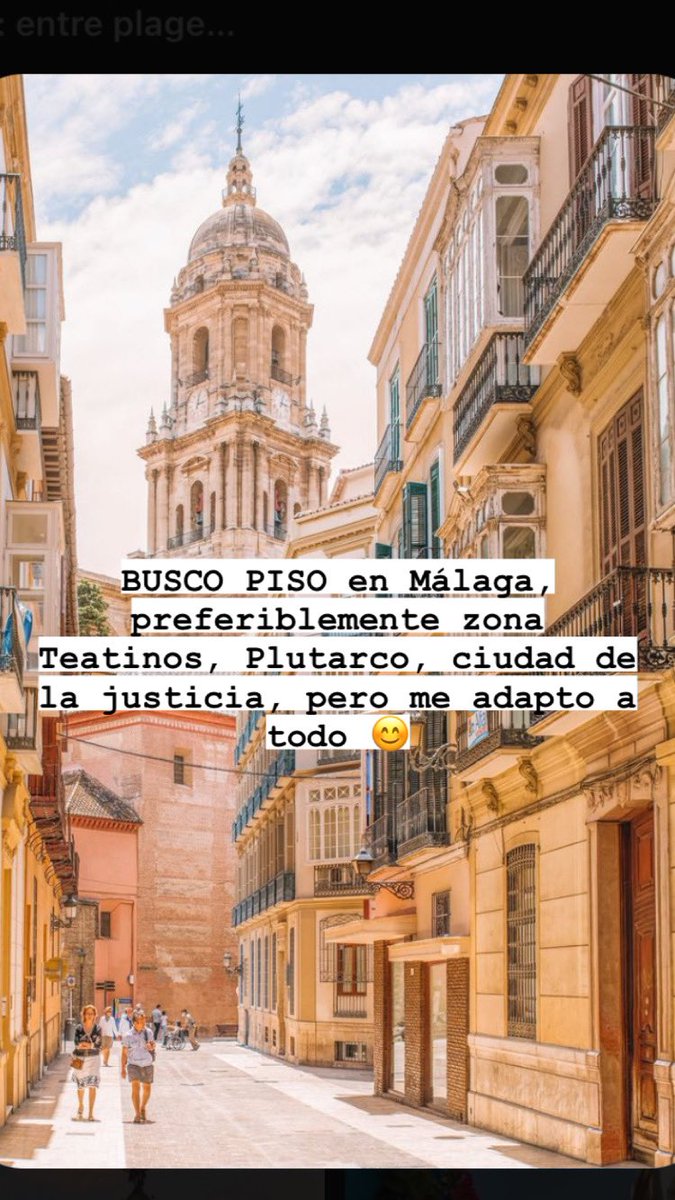 cxnxirs's tweet photo. Holaa!!! Busco piso en Malaga, para entrar lo antes posible 😊😊😊 #pisosmalaga #queydondeestudiar2022 #pisosUMA #PisosCotilleoUMA #malaga #estudiante https://t.co/pRuptY1Muj