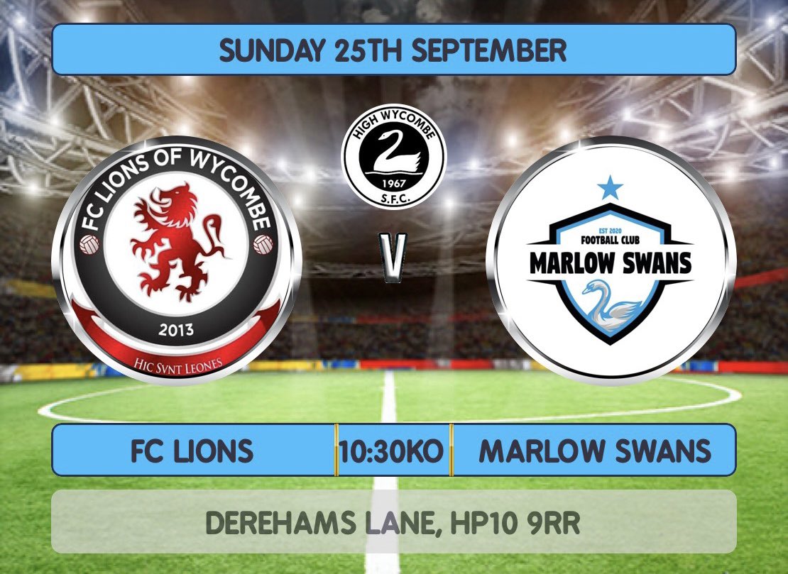 The 🦢’s travel to league leaders <a href="/OfficialFCLions/">FC Lions</a> on Sunday, looking to continue our unbeaten start to the season. This looks to be a tough game against a strong opponent. See you Sunday. 

#UpTheSwans #grassroots #football