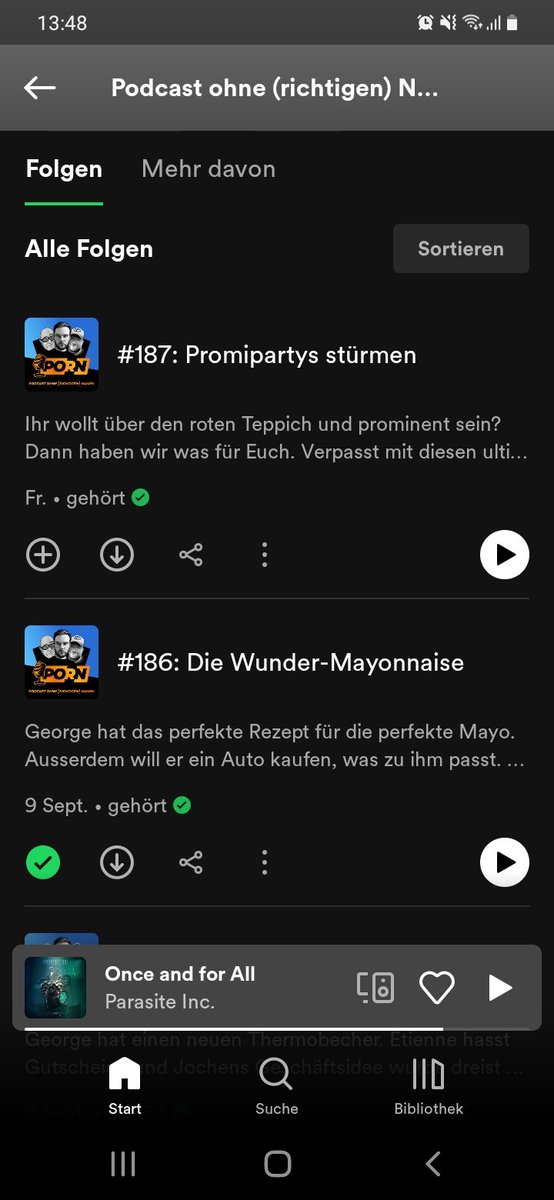 Es ist soweit... nach 2 Jahren fast täglichen hörens, habe ich es nun endlich geschafft beim <a href="/PodcastOhneName/">Po(r)N</a> auf dem aktuellen Stand zu sein! Jetzt kann ich mich auch endlich auf die nächste Folge freuen :D dicken dank für alles <a href="/OnkelBarlow/">Onkel Barlow</a> <a href="/EtienneToGo/">Etienne Gardé</a> &amp; <a href="/JochenDominicus/">Jochen Dominicus</a> ❤