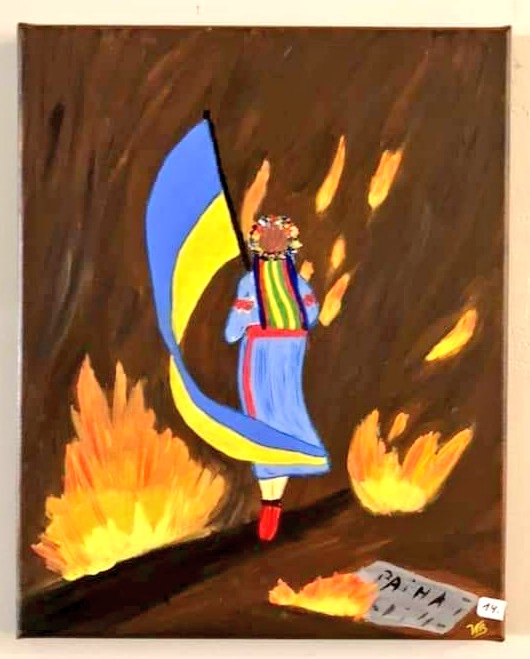 UkraineAmitie's tweet photo. Expo jusqu’au 23 au bar du minage à Angoulême. 
Vendredi prochain, les réfugiées ukrainiennes de Zaporidji seront de nouveau à l’honneur lors de cet instant musical qu’elles rejoueront.
#standwithukraine #ukraine #angouleme #ukraineamitie https://t.co/YOw1ExO0Vk