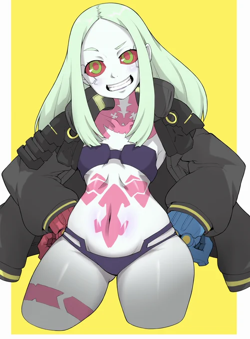エッジランナーズのレベッカさんを描きましたかわいいですね 