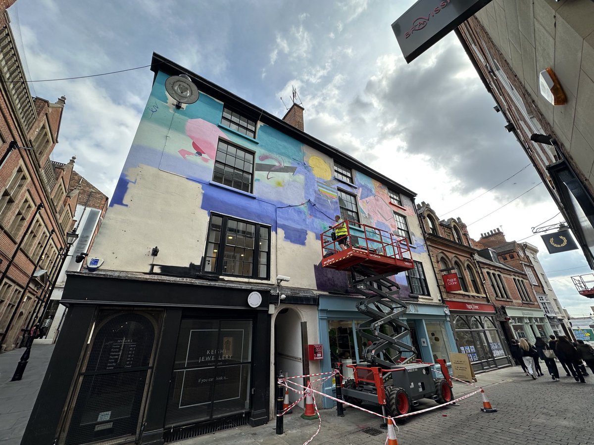 Wow…how about this for a new look on Bridlesmith Gate? #Nottingham #PublicArt