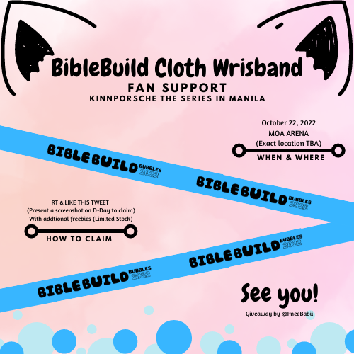 pneebabii's tweet photo. Hello! Bubbles I will be giving away BibleBuild Cloth Wristlet on #KinnPorscheWorldTourManila

Open to all Team Labas and Team Concert.
Please check the photo for details.

#KinnPorscheWorldTour #เจ้าแป๊ะยิ้ม #ไบเบิ้ลบิว #BibleBuild #BibleWichapas #BuildJakapan https://t.co/UhVcIivBYn