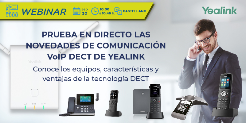 InstantByte's tweet photo. 🎓 Presentamos y probamos en directo la novedades en telefonía #DECT de @YealinkNews el próximo viernes, 30 de septiembre. ¿Te apuntas? Regístrate gratis: https://t.co/KivfxbCub3
#webinar #webinargratuito #webinarcomercial #Yealink #DECTIP #directo #InstantByte https://t.co/fr8mdppa2h