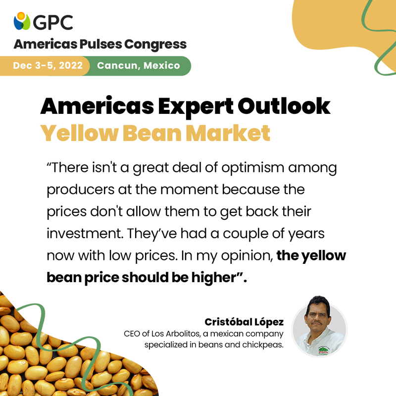 GlobalPulsesGPC's tweet photo. Want more expert insights on yellow bean prices, seeding and harvests? Register today to Americas Pulses Congress at https://t.co/EUllsXAFQ2
#GPC #AmericasPulsesCongress #GlobalPulseConfederation #YellowBeans #Chickpeas #Beans #Pulses #Logistics https://t.co/j9cXkGlwYt
