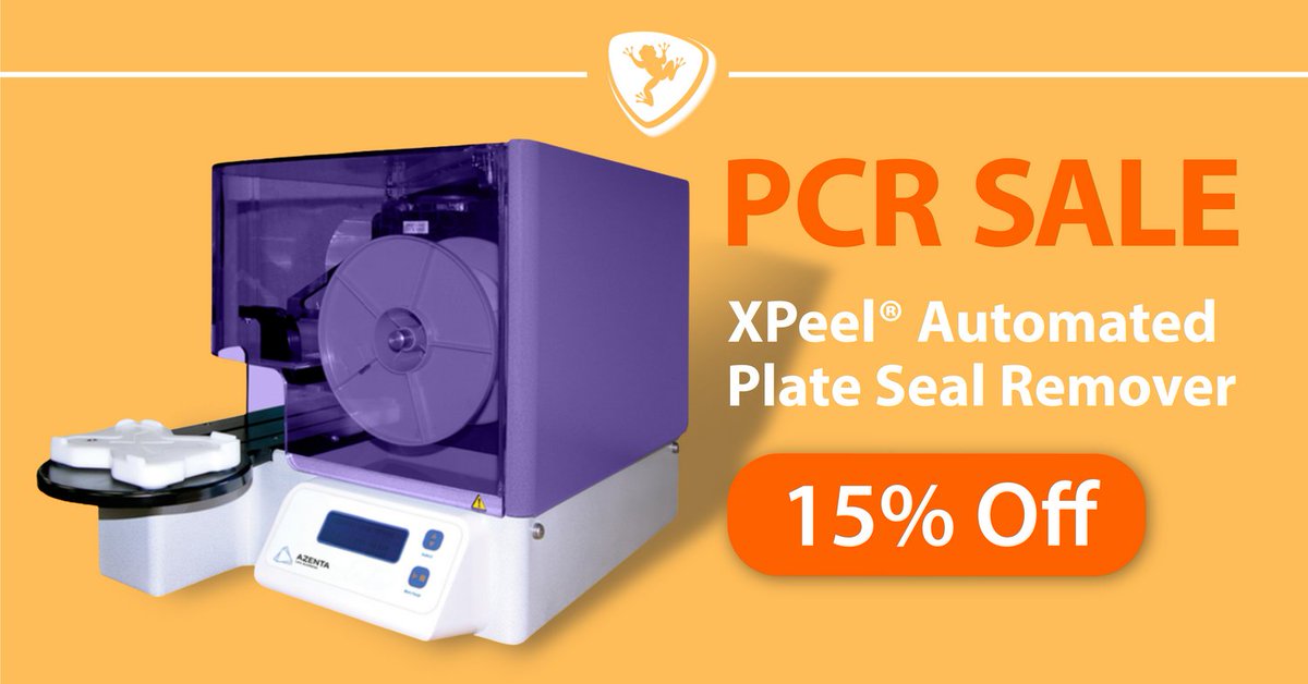 FroggaBio's tweet photo. Checkout the XPeel® Automated Plate Seal Remover by @AzentaSciences - available NOW at 15% OFF during our Back to Lab PCR Sale!!! 🧬🧬🧬
BUY NOW: https://t.co/koleSW4dRu
VIEW SALE FLYER: https://t.co/VrTjm27yWX
#XPeel #XTape #Academictwitter #Academicsbot #FlowEDU #FroggaBio https://t.co/p0b6tQVuHc