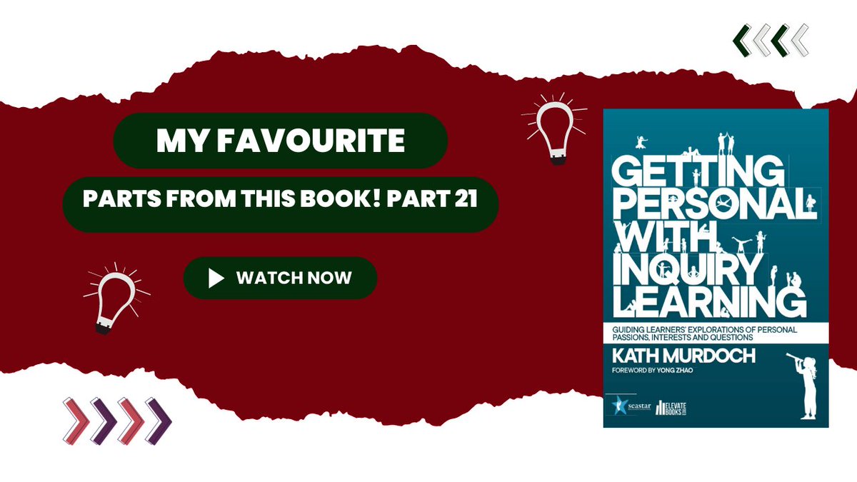 JenniferWathall's tweet photo. My favourite parts about #GPWIL Part 2 Thank you @kjinquiry for an insightful and practical book!
#inquirybasedlearning https://t.co/vUIetkxmyP