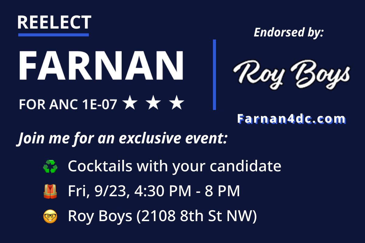 Join me tomorrow night for an evening of hyper local conversation, new and old friends coming together, and — of course — cocktails!

See you at Roy Boys ✅🤝