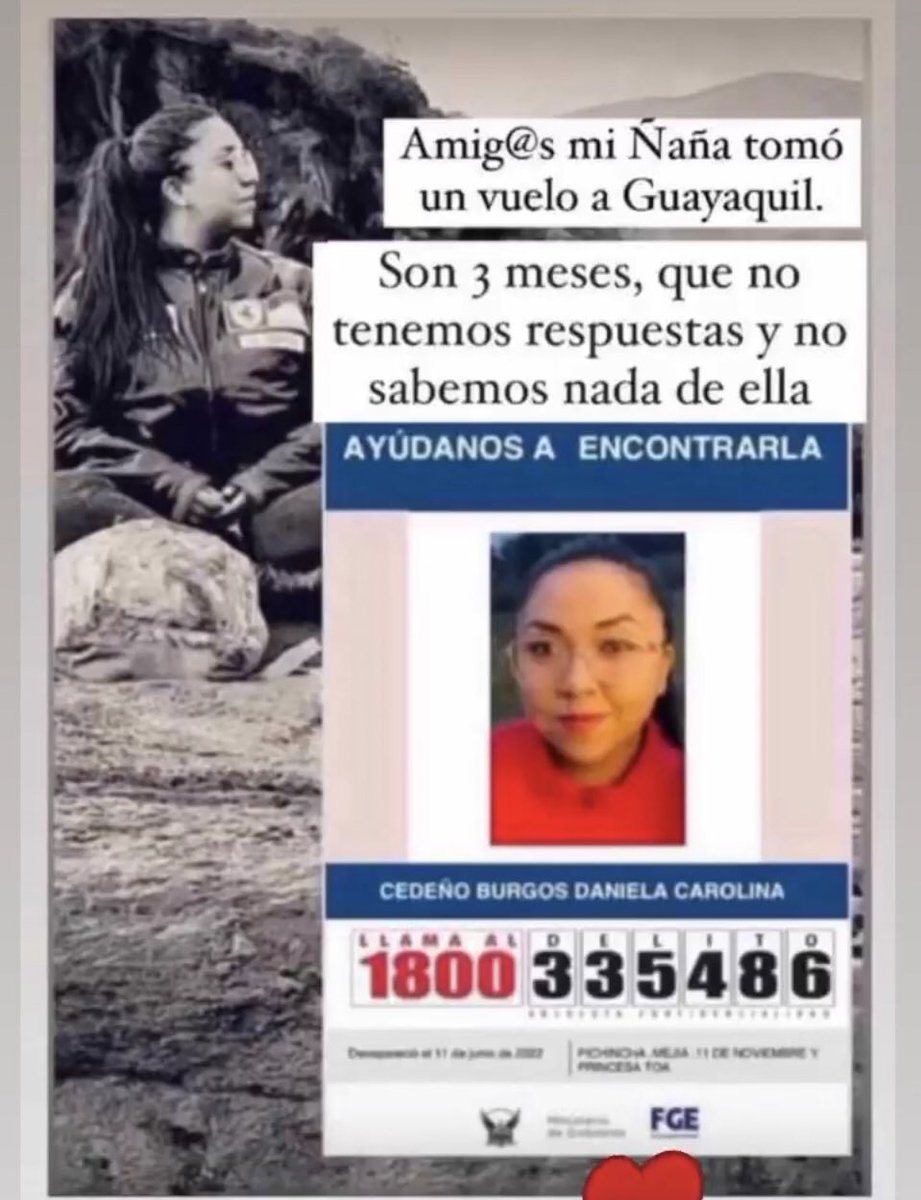 FerBustamanteG's tweet photo. Por favor compartan.
Dany lleva  3 meses desaparecida. https://t.co/hUuLOMk2hf