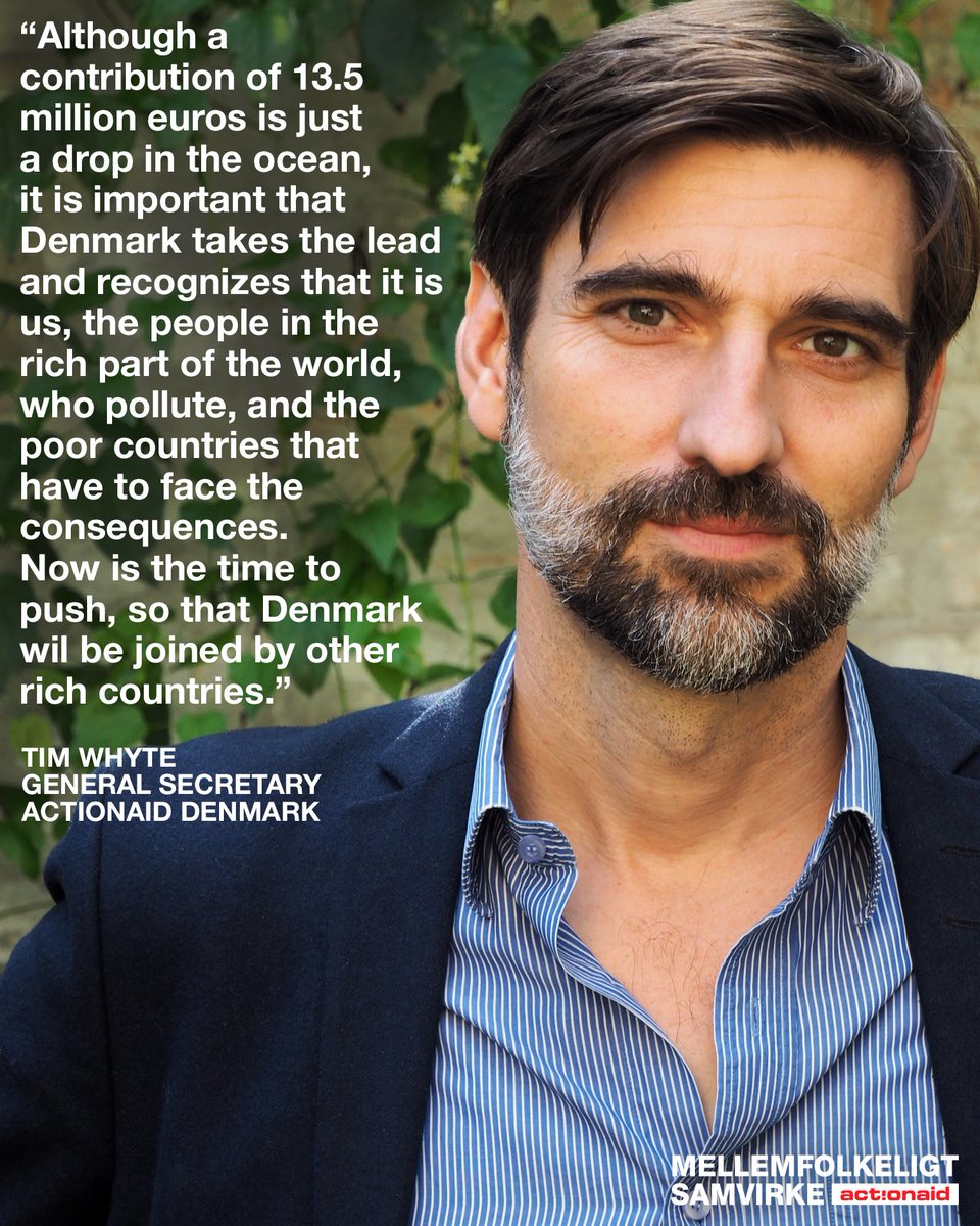 ActionAidDK's tweet photo. Finally the Danish Govt recognizes the need for reparations for Loss and Damage! A 13.5 million euro contribution is not enough. But it IS a step towards climate justice!#PayUp4LossAndDamage #LossAndDamage #LDFF #ClimateJustice #dkpol https://t.co/ERKP7q3l5g