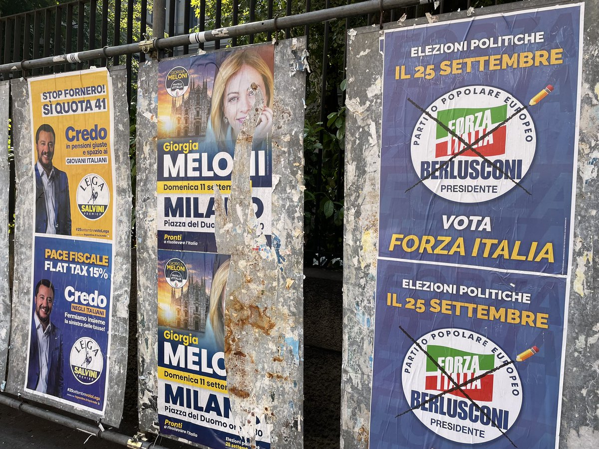 tamaramunc's tweet photo. 🇮🇹 L’alliance des droites est la favorite des élections législatives italiennes de dimanche. Les enjeux du scrutin ce soir dans notre page spéciale dans le @19h30RTS 
#ElezioniPolitiche2022 https://t.co/LVtsUkRpZx