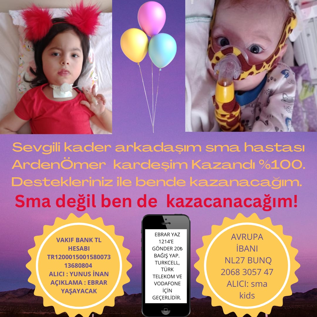 ZuhalShn001's tweet photo. Darısı Ebrar Nur kızımız ve diğer SMA hastası çocuklarımızın başına 🙏🙏🙏💧💧 https://t.co/y7s5oWudf3