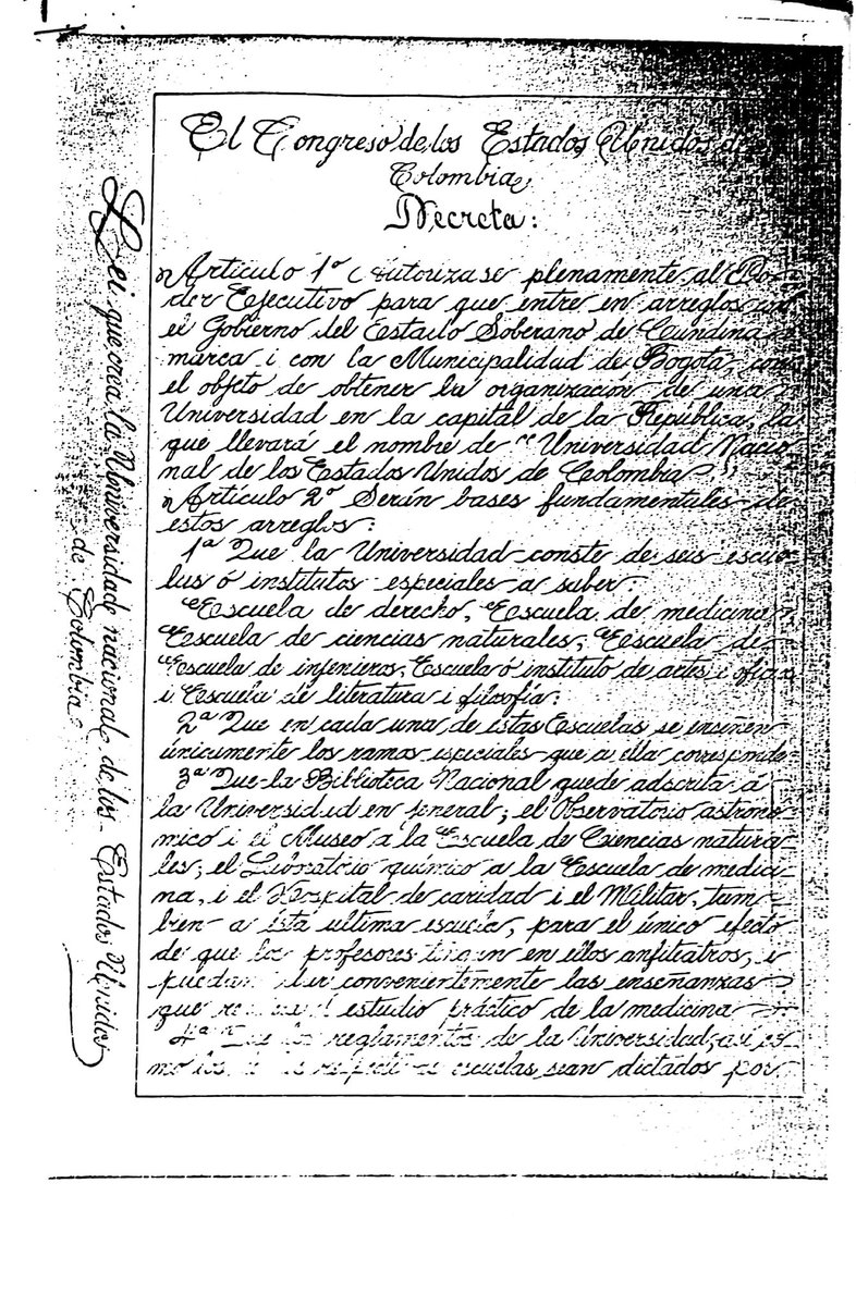 #SomosUNAL Un día como hoy en el año 1867 se vio nacer a una de las apuestas más importantes de la vida republicana de Colombia. Feliz cumpleaños a mi querida <a href="/UNALOficial/">Universidad Nacional de Colombia</a> 155 años construyendo Nación.
