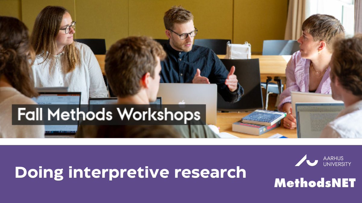 Willing to strengthen your skills in interpretivist research ? 🤓 Join our Aarhus Fall Methods Workshops (17-21/10)! And follow the class of Frederic Schaffer @FC_Schaffer : Doing interpretive research. More info on : ps.au.dk/forskning/fall…