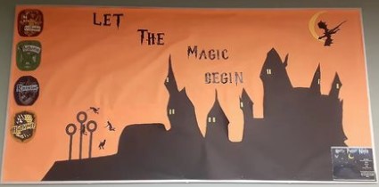 NNCL_Library's tweet image. Comming up...
Harry Potter Night, October 13th from 6:30pm-8:00pm

This is our bulletin board of Hogwarts (handmade by Rana)!

#HarryPotter #NNCL #NeoshoMO