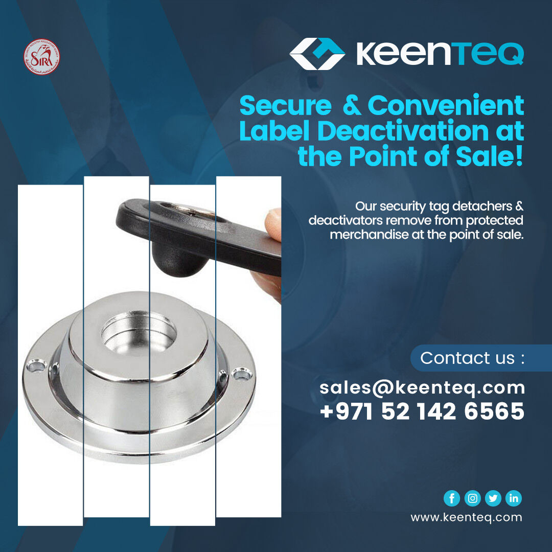 KeenTeQ1's tweet image. KeenTeQ offers wide range of detachers for secure &amp;amp; convenient label deactivation at an affordable price. Shop now!

#detacher #detacheruae #antitheft #easantitheftsystem #deactivators #securitysolutions #keenteq