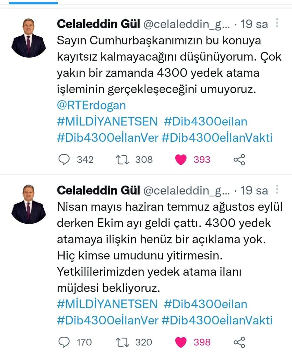 celaleddin_gul's tweet photo. Yedek 4300 kişi için aslında dün müjdeyi vermiştik. 
Aylardır inanç ve azimle mücadele veren kardeşlerimi tebrik ediyorum. Hayırlı olsun https://t.co/fkYXW96Mws