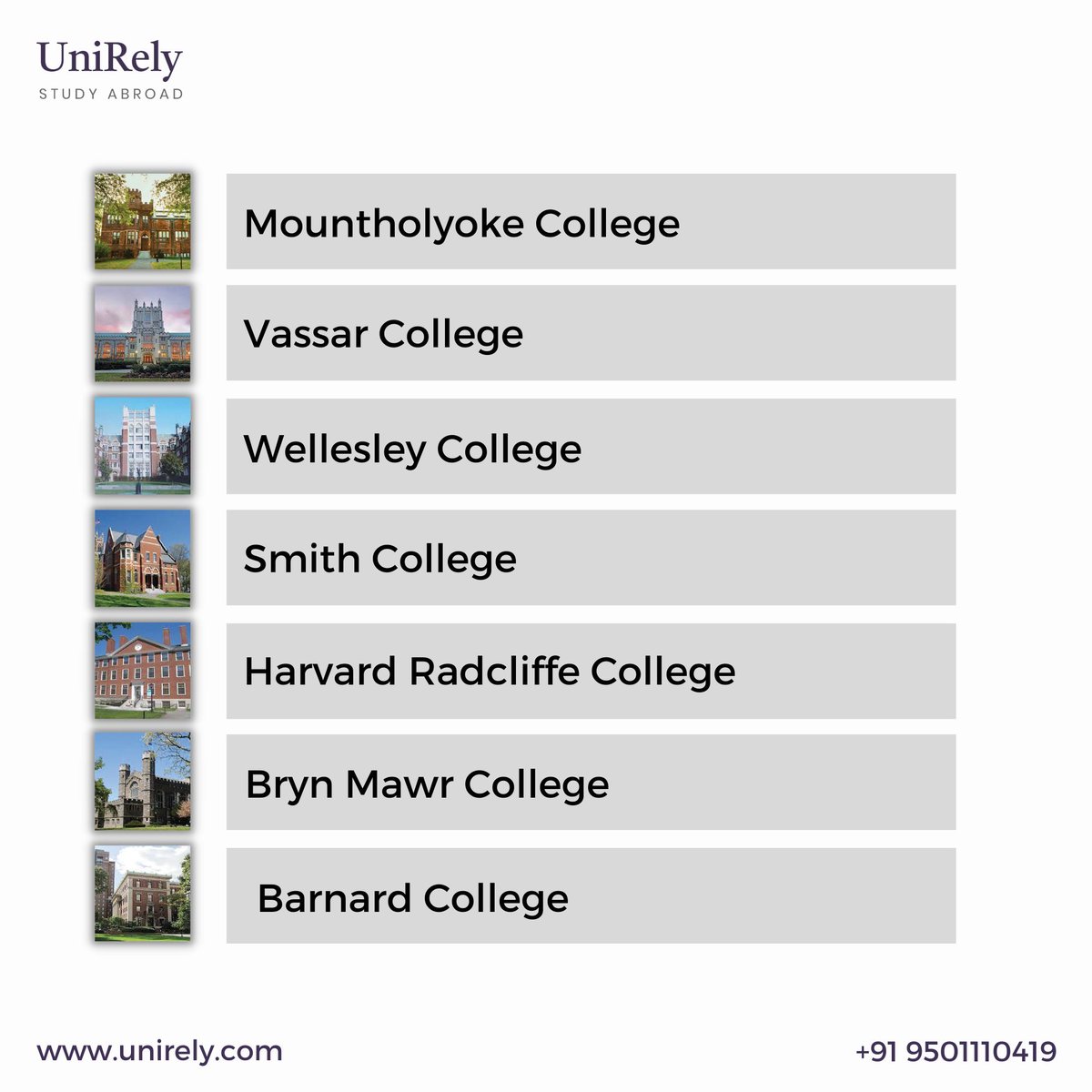 The Seven Sisters universities are seven highly demanding liberal arts colleges in the Northeastern United States that are historically women's institutes. Let’s know more about these. 

#sevensisterscolleges #unirely #studyinaustralia #dreamuniversity #studyabroad