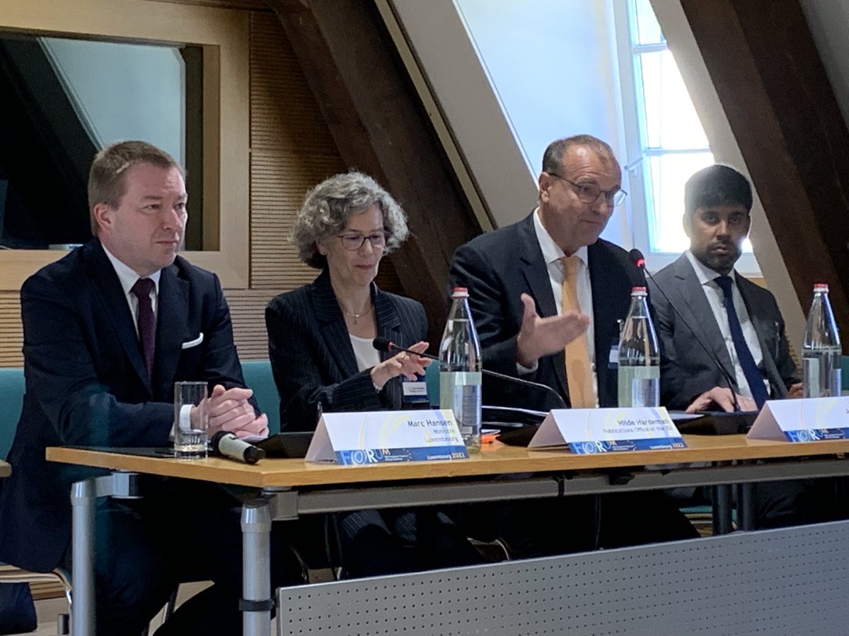 Luxembourg Minister Marc Hansen welcomes the participants ⁦<a href="/EuropeanForumOJ/">European Forum OJ</a>⁩